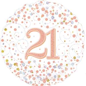 Single 18" 21st Birthday Foil Balloons (Various Designs)