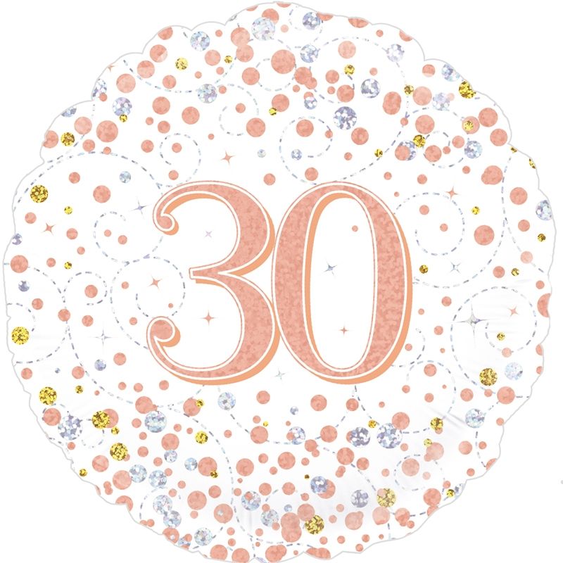 Single 18" 30th Birthday Foil Balloons (Various Designs)
