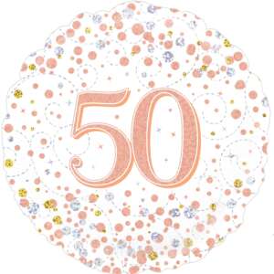 Single 18" 50th Birthday Foil Balloons (Various Designs)
