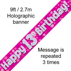 13th Birthday Banners