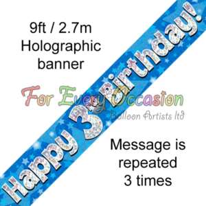 Oaktree Age 3 Blue Banner 2.7m