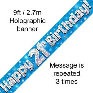 Oaktree Age 21 Blue Banner 2.7m