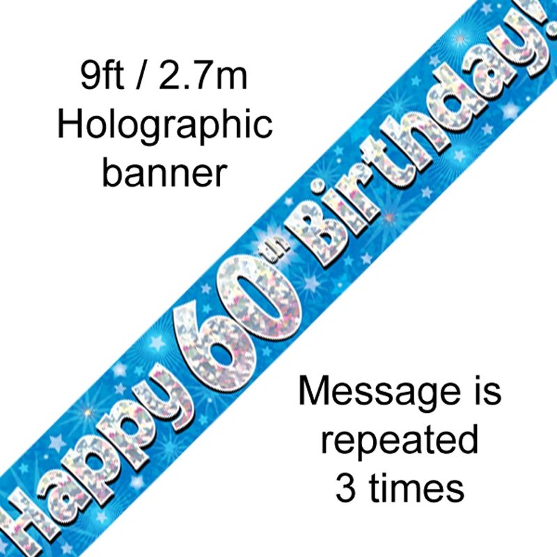 Oaktree Age 60 Blue Banner 2.7m