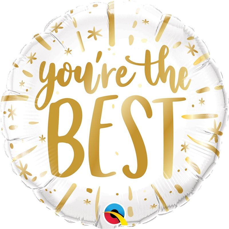 18" RND 01CT YOU'RE THE BEST GOLD