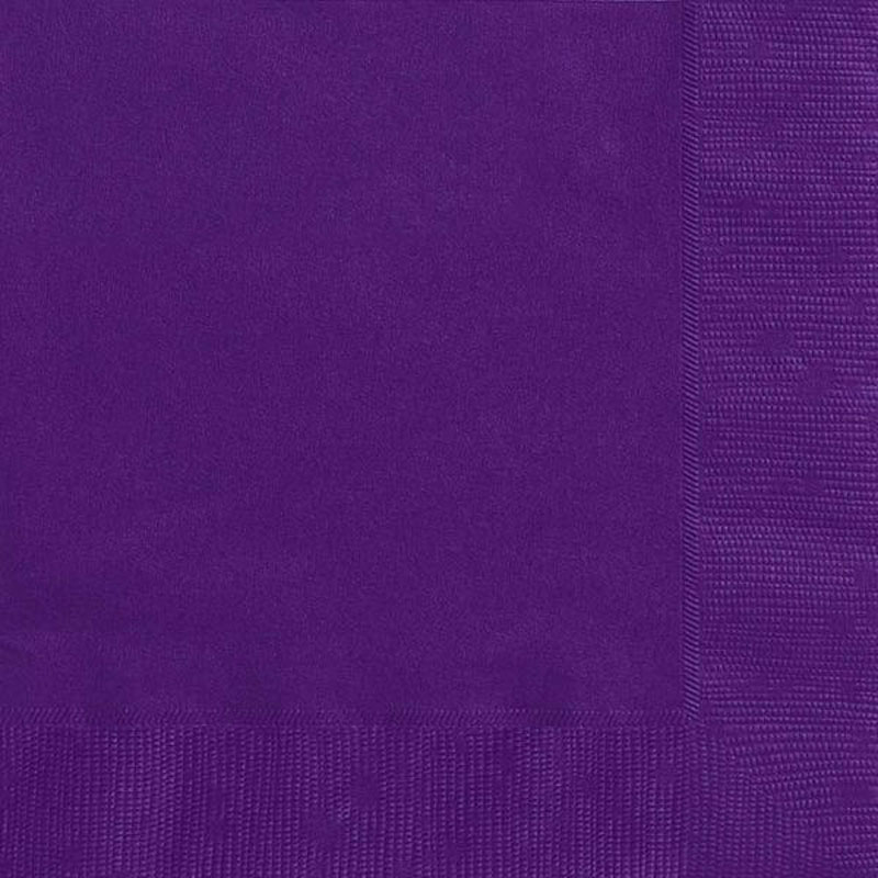 Unique 13" Luncheon Napkins 20ct Deep Purple