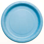 Unique 9" Powder Blue Paper Paper Plates 8ct