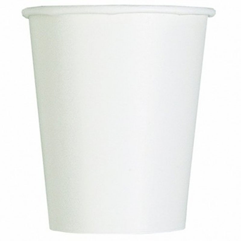 Unique Bright White Paper Cups (14ct)