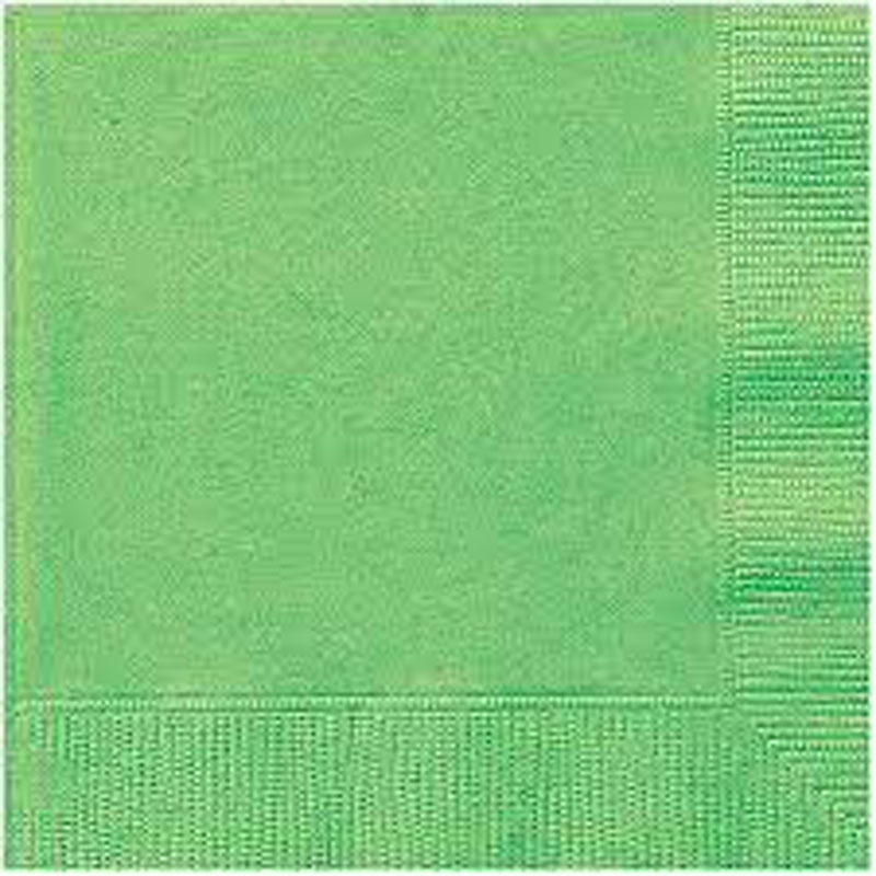 Unique 13" Luncheon Napkins 20ct Lime Green