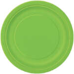Unique 9" Paper Plates Lime Green 16ct