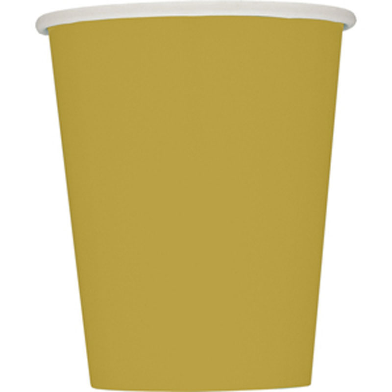 Unique Paper Cups Plain Gold (14ct)
