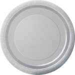 Unique 9" Silver Paper Plates 16ct