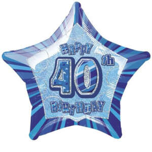 Single 18" 40th Birthday Foil Balloons (Various Designs)