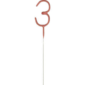 Unique Age 3 Rose Gold Sparkler