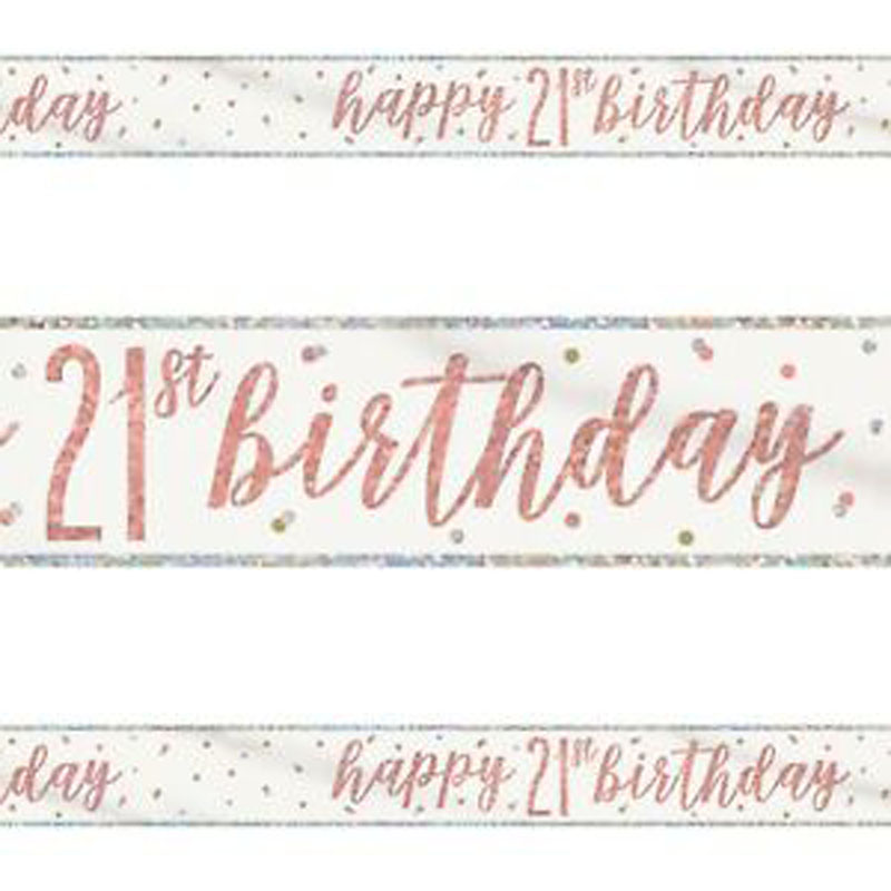 Unique Age 21 Rose Gold Glitz Banner – Cardelium at Halifax