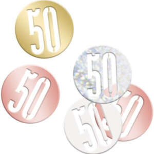Unique Age 50 Rose Gold Confetti 14.1g