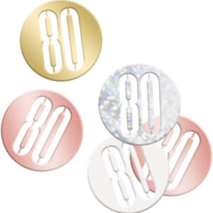 Unique Age 80 Rose Gold Glitz Confetti 14g