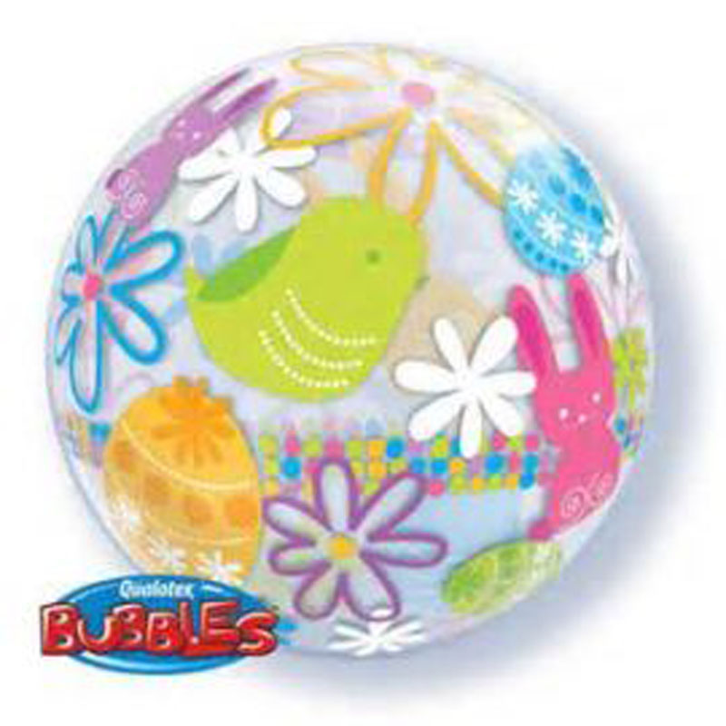 22" SINGLE BUBBLE 01CT SPRING BUNNIES & FLOWERS