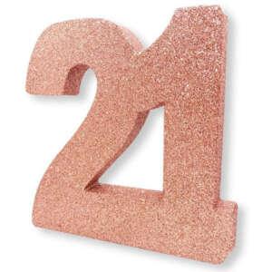 Age 21 Rose Gold Table Decoration