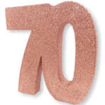 Age 70 Rose Gold Table Decoration