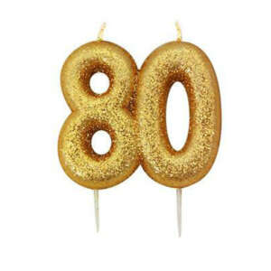 Gold Number Candles