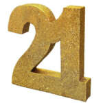 Age 21 Gold Glitter Table Decoration