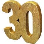Age 30 Gold Glitter Table Decoration
