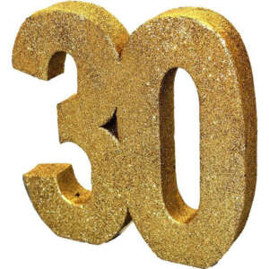 Age 30 Gold Glitter Table Decoration