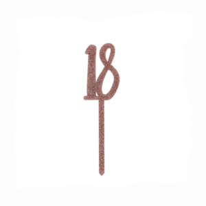 Hootballoo 18th Rose Gold Cake Topper