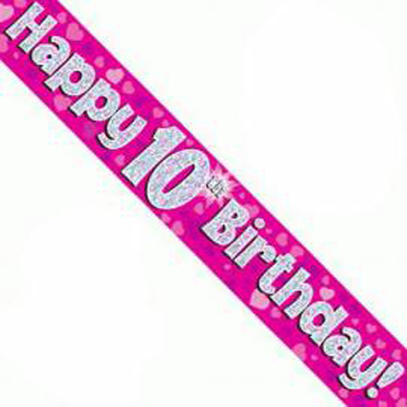 Oaktree Age 10 Pink Banner 2.7m