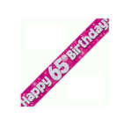 Oaktree 65th Birthday Pink Banner