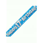 Oaktree Age 17 Blue Birthday Banner 2.7m
