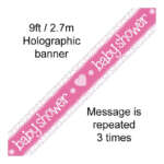 Oaktree Baby Shower Banner Pink 2.7m