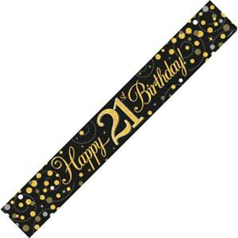 Oaktree Age 21 Black Gold Fizz Banner 2.74m
