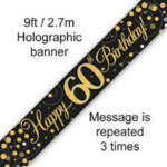 Oaktree Age 60 Black Gold Fizz Banner 2.7m