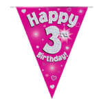 Oaktree Age 3 Pink Bunting 3.9m
