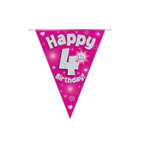 Oaktree Age 4 Pink Bunting 3.9m