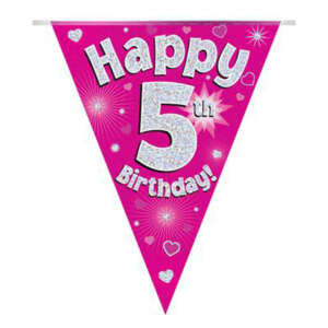 Oaktree Age 5 Pink Bunting 3.9m