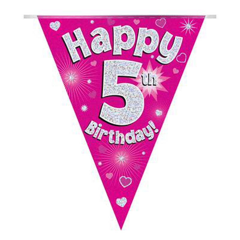 Oaktree Age 5 Pink Bunting 3.9m