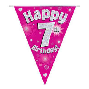 Oaktree Age 7 Pink Bunting 3.9m