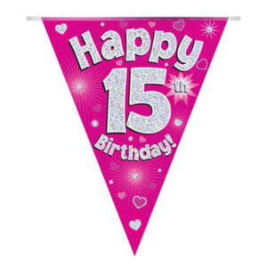 Oaktree Age 15 Pink Bunting 3.9m
