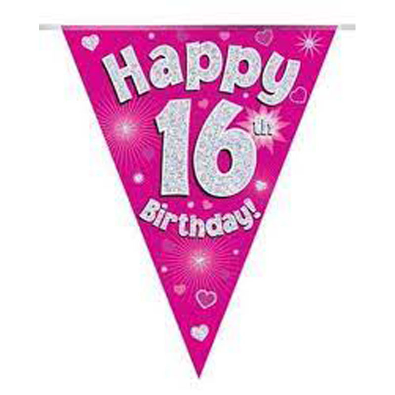 Oaktree Age 16 Pink Bunting 3.9m