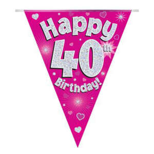 Oaktree Age 40 Pink Bunting 3.9m