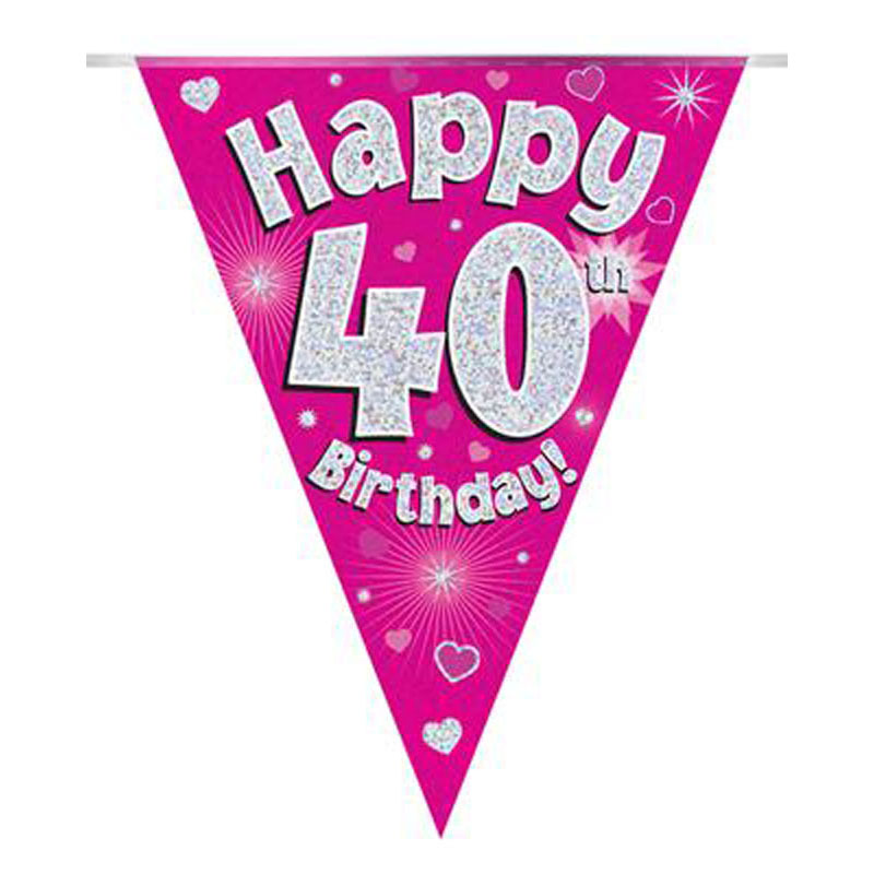 Oaktree Age 40 Pink Bunting 3.9m