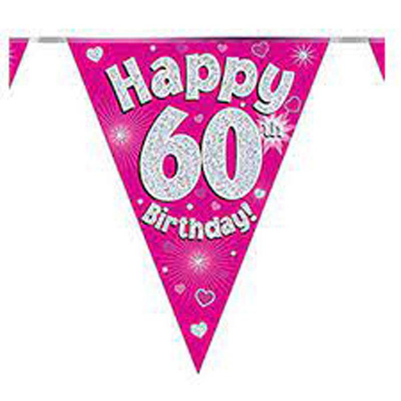 Oaktree Age 60 Pink Bunting 3.9m