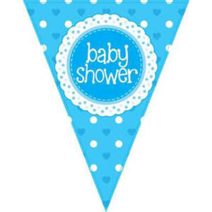 Oaktree Blue Baby Shower Bunting 3.9m