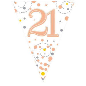 Oaktree Age 21 Rose Gold Fizz Bunting 3.9m