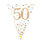 Oaktree Age 50 Rose Gold Fizz Bunting 3.9m