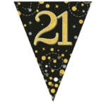 Oaktree Age 21 Black Gold Fizz Bunting 3.9m