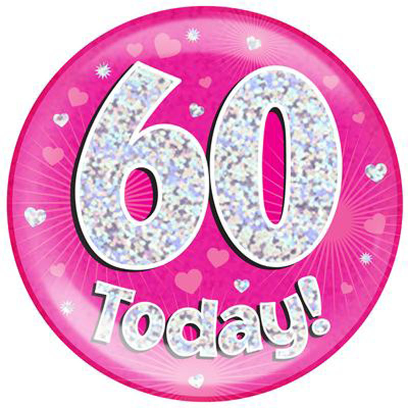 Oaktree Pink Age 60 Jumbo Badge