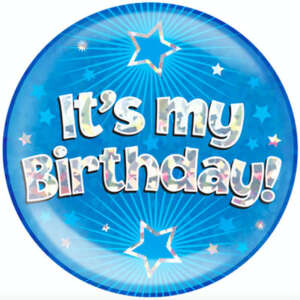 Oaktree Blue It's My Birthday Jumbo Badge
